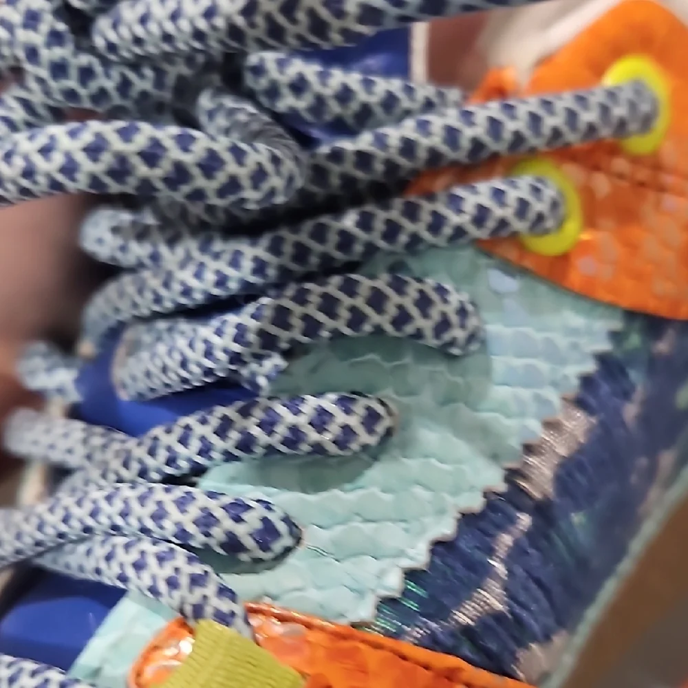 Desigual Orange and Blue Women's Sneakers - Picture 8 of 9